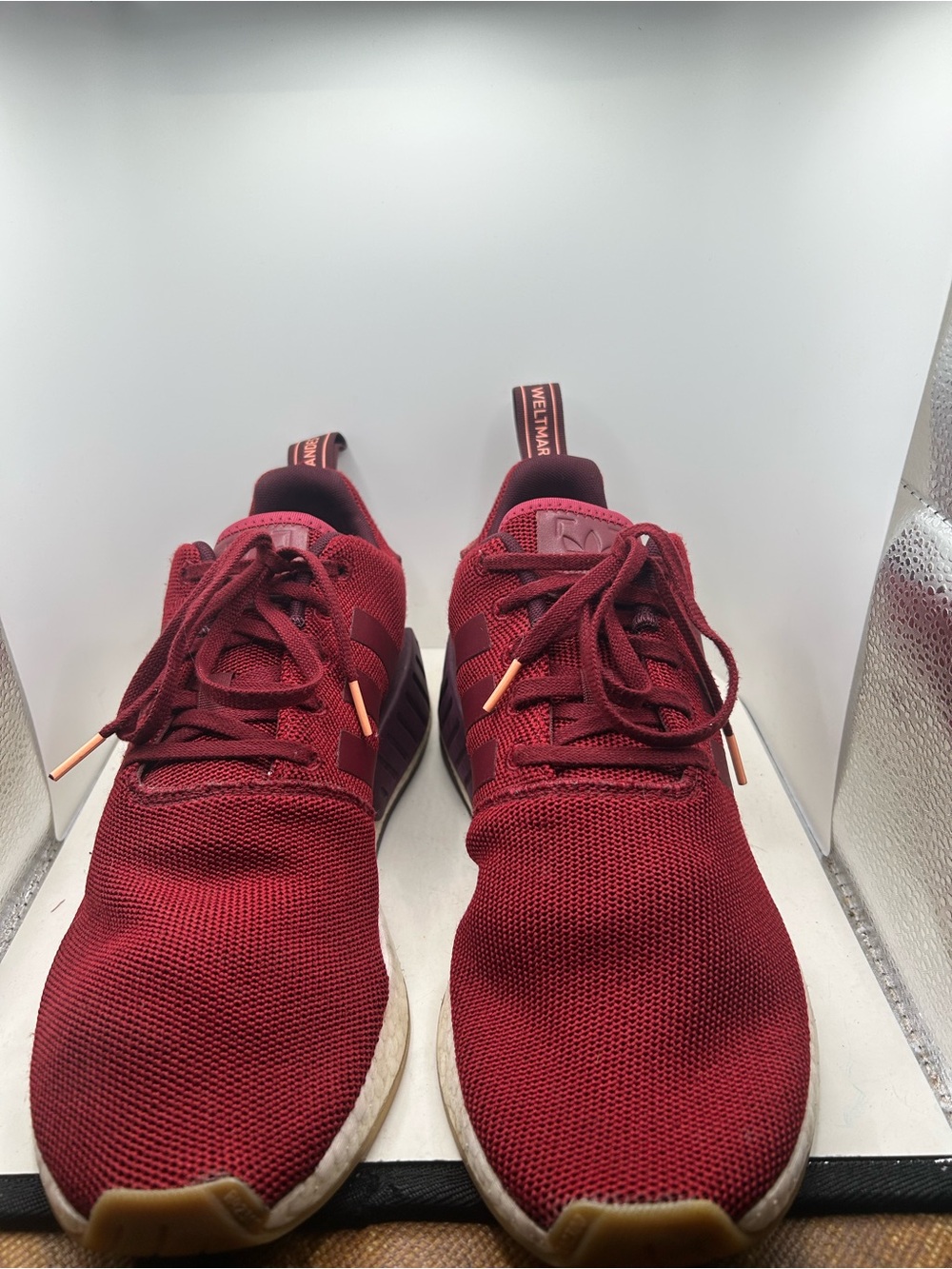 adidas NMD R2 Collegiate Burgundy CQ2404 Men's Size 11 Maroon Boost Sneakers - Picture 1 of 11